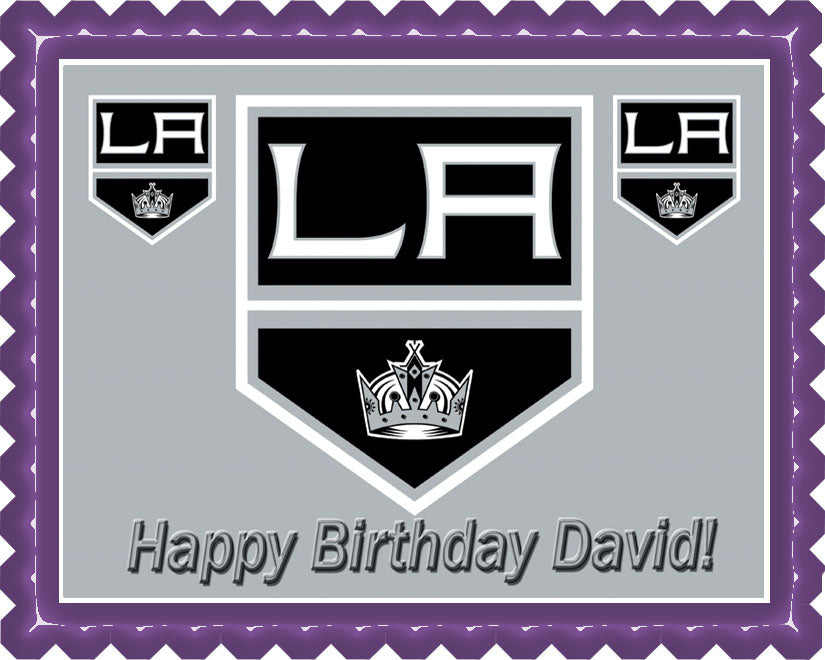 LA Kings - Edible Cake Topper OR Cupcake Topper, Decor