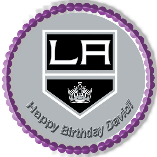 LA Kings - Edible Cake Topper OR Cupcake Topper, Decor