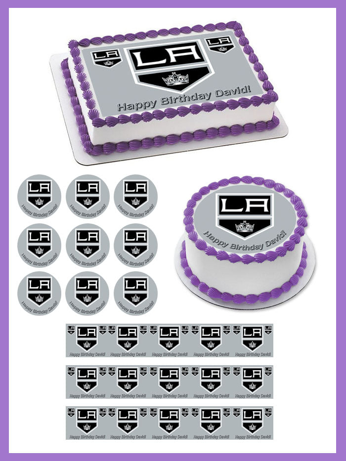 LA Kings - Edible Cake Topper OR Cupcake Topper, Decor