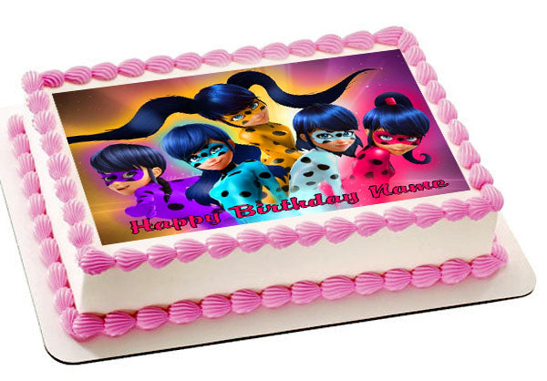 Miraculous Ladybug Wiki (Nr2) - Edible Cake Topper OR Cupcake Topper, Decor