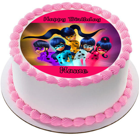 Miraculous Ladybug Wiki (Nr2) - Edible Cake Topper OR Cupcake Topper, Decor