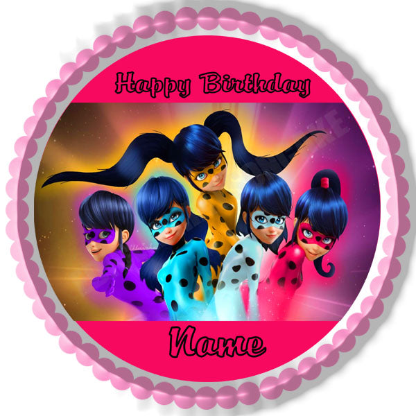 Miraculous Ladybug Wiki (Nr2) - Edible Cake Topper OR Cupcake Topper, Decor