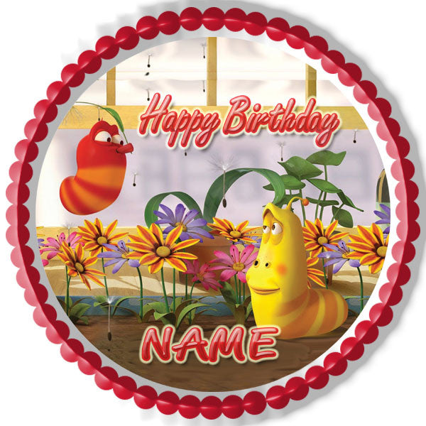 Larva - Edible Cake Topper OR Cupcake Topper, Decor