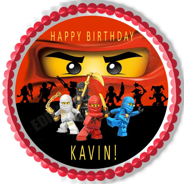 Lego Ninjago (Nr2) - Edible Cake Topper OR Cupcake Topper
