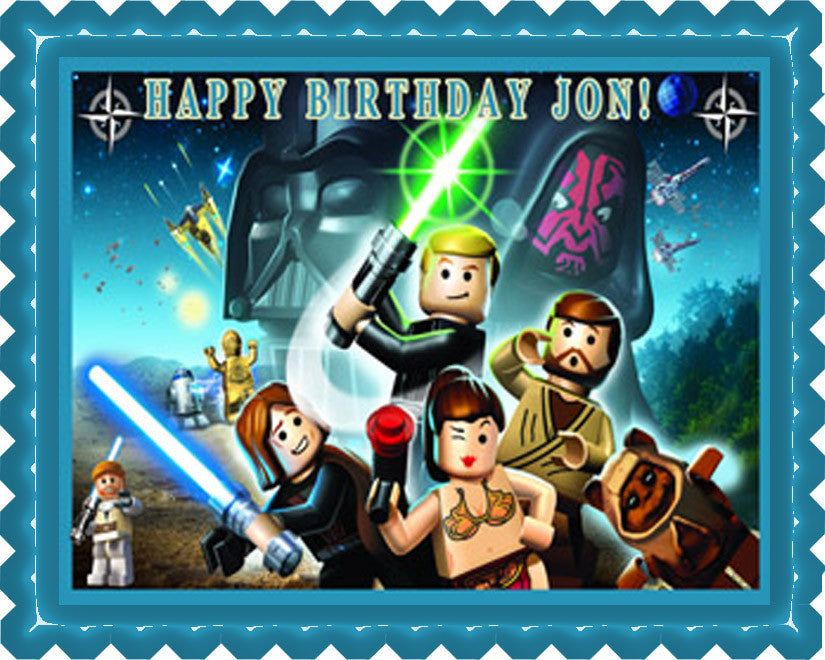 Lego Star Wars (Nr6) - Edible Cake Topper OR Cupcake Topper, Decor