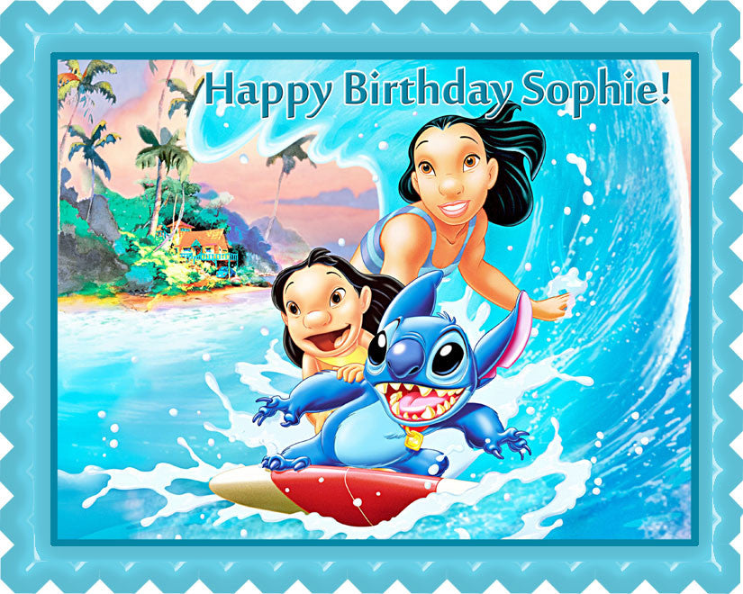 Lilo & Stitch - Edible Cake Topper OR Cupcake Topper, Decor