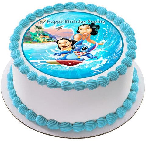 Lilo & Stitch - Edible Cake Topper OR Cupcake Topper, Decor