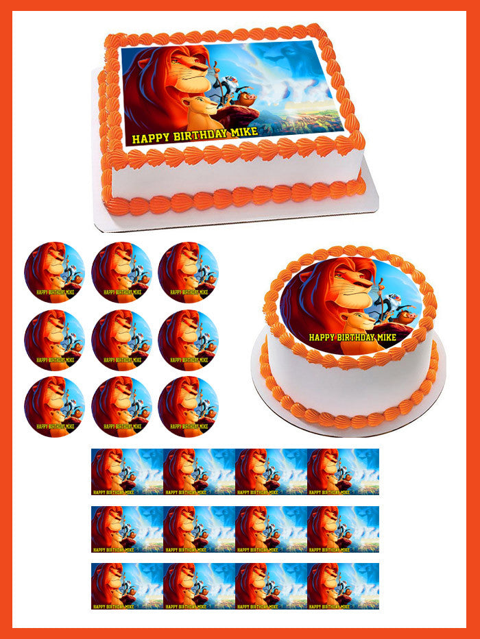 Lion King 2 Edible Birthday Cake Topper OR Cupcake Topper, Decor - Edible Prints On Cake (Edible Cake &Cupcake Topper)