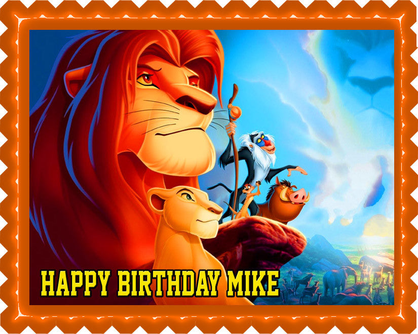 Lion King 2 Edible Birthday Cake Topper OR Cupcake Topper, Decor - Edible Prints On Cake (Edible Cake &Cupcake Topper)