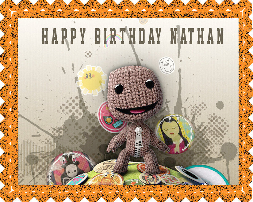 Little Big Planet Edible Birthday Cake Topper OR Cupcake Topper, Decor - Edible Prints On Cake (Edible Cake &Cupcake Topper)