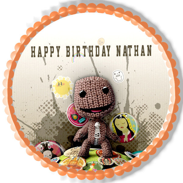 Little Big Planet Edible Birthday Cake Topper OR Cupcake Topper, Decor - Edible Prints On Cake (Edible Cake &Cupcake Topper)