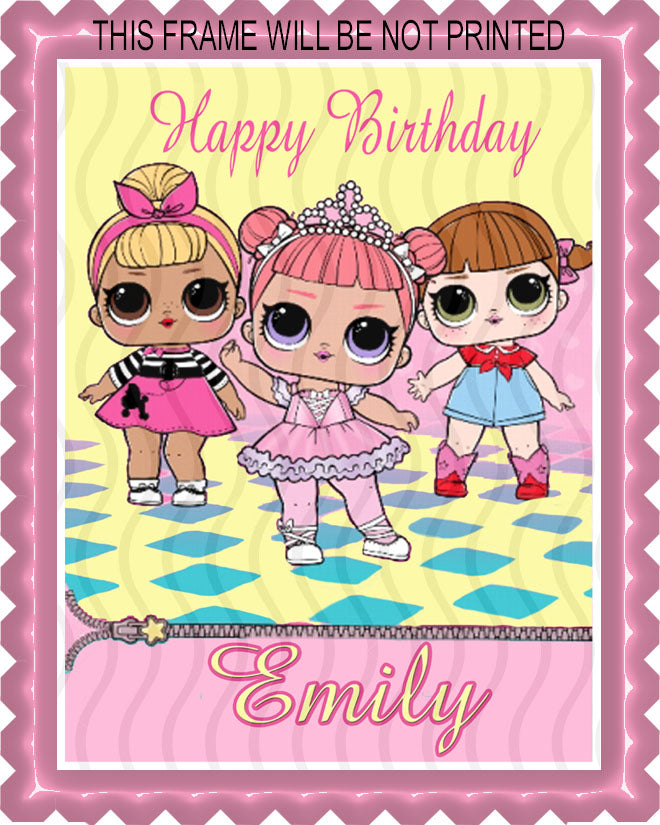 Lol Suprise Dolls (Nr1) - Edible Cake Topper, Cupcake Toppers, Strips
