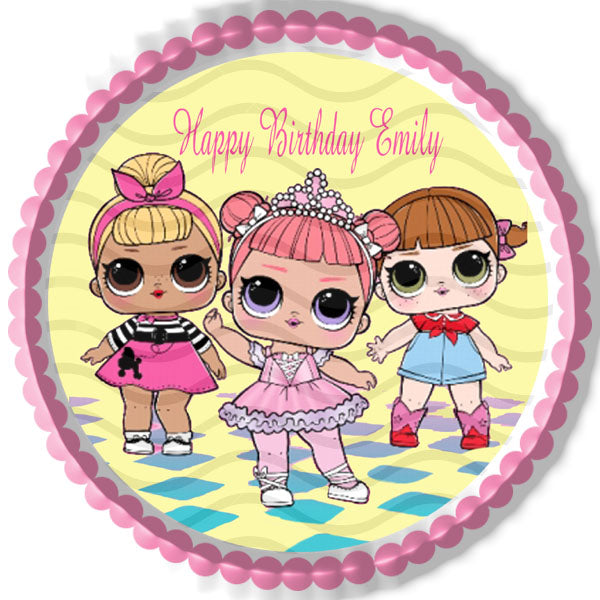 Lol Suprise Dolls (Nr1) - Edible Cake Topper, Cupcake Toppers, Strips