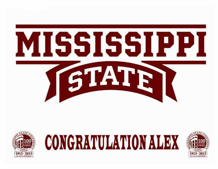 Mississippi State University Edible Birthday Cake Topper OR Cupcake Topper, Decor