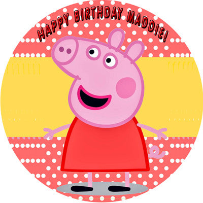 Peppa Pig 1 Edible Birthday Cake Topper OR Cupcake Topper, Decor - Edible Prints On Cake (Edible Cake &Cupcake Topper)