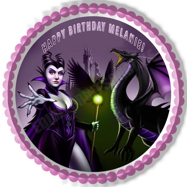 Maleficent - Edible Cake Topper OR Cupcake Topper, Decor