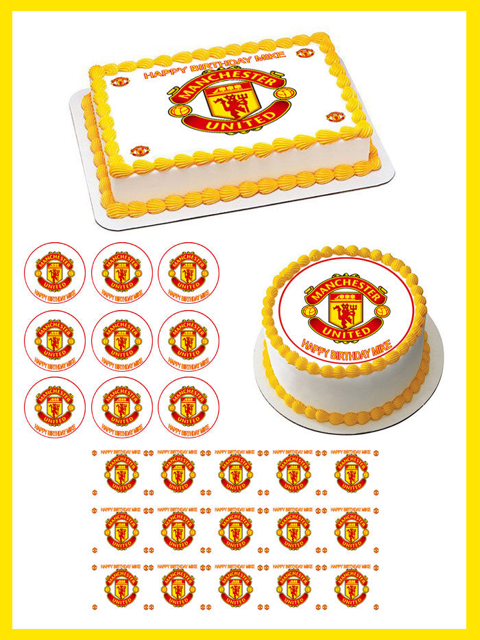 Manchester United - Edible Cake Topper OR Cupcake Topper, Decor