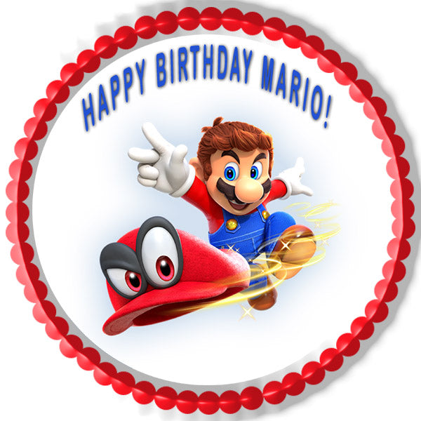 Mario - Edible Cake Topper or Cupcake Toppers, Strips