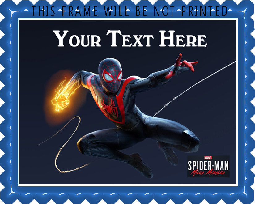 Marvel's Spider Man Miles Morales - Edible Cake Topper, Cupcake Toppers, Strips