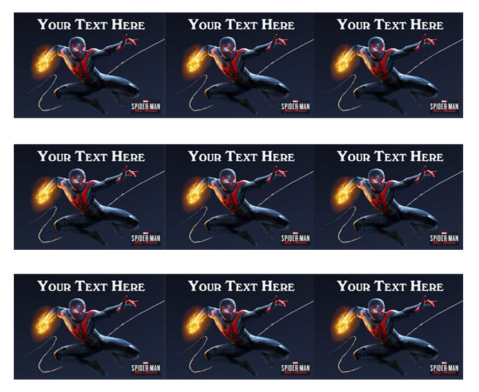 Marvel's Spider Man Miles Morales - Edible Cake Topper, Cupcake Toppers, Strips