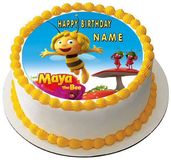 Maya the Bee - Edible Birthday Cake Topper OR Cupcake Topper, Decor