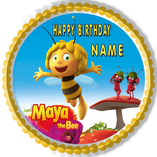 Maya the Bee - Edible Birthday Cake Topper OR Cupcake Topper, Decor