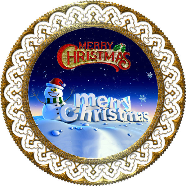 Christmas (Nr3) - Edible Cake Topper OR Cupcake Topper, Decor