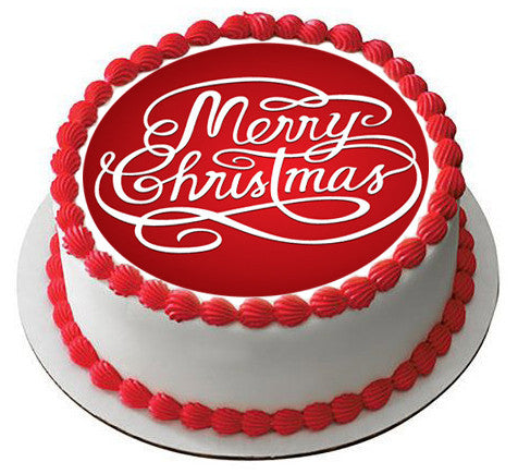 Christmas 4 Edible Birthday Cake Topper OR Cupcake Topper, Decor - Edible Prints On Cake (Edible Cake &Cupcake Topper)