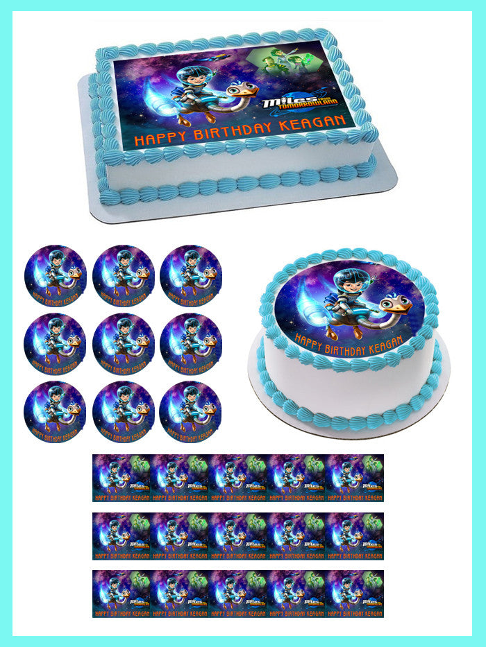Miles From Tomorrowland Edible Birthday Cake Topper OR Cupcake Topper, Decor - Edible Prints On Cake (Edible Cake &Cupcake Topper)