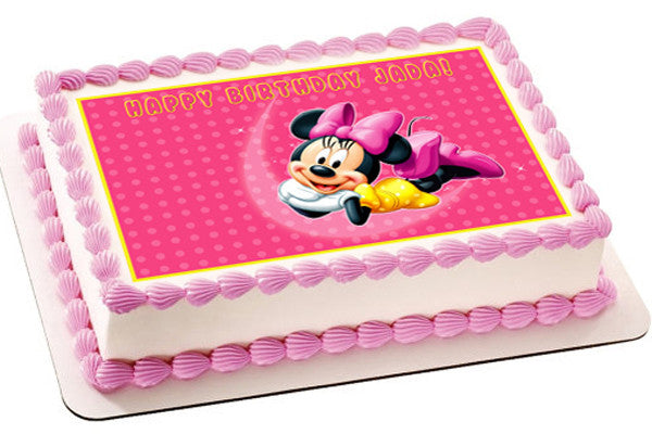Minnie Mouse - Edible Cake Topper OR Cupcake Topper, Decor
