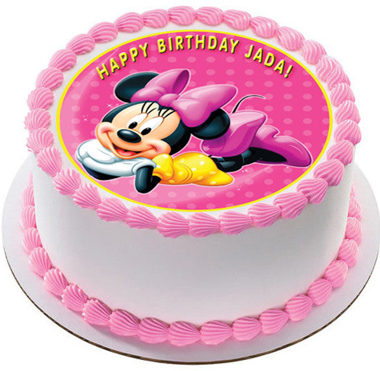Minnie Mouse - Edible Cake Topper OR Cupcake Topper, Decor