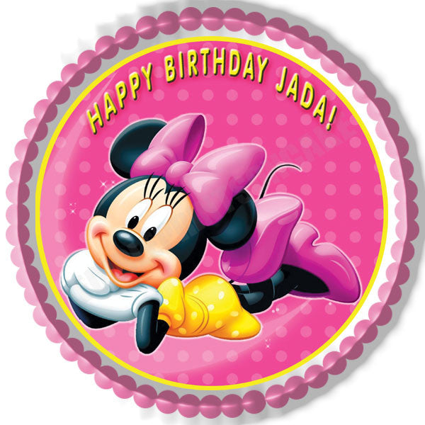 Minnie Mouse - Edible Cake Topper OR Cupcake Topper, Decor