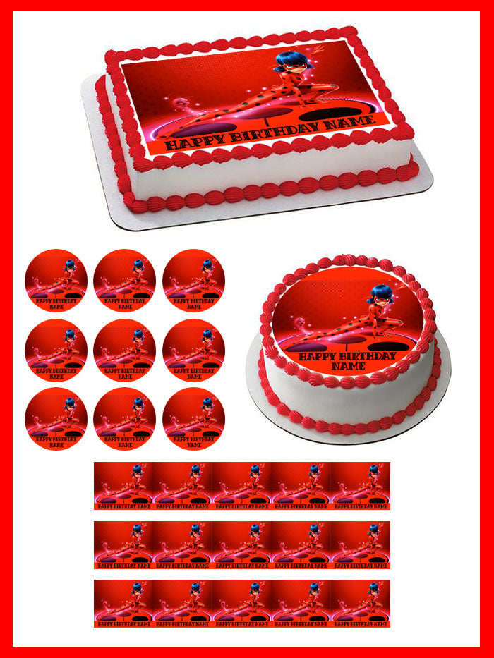Miraculous Ladybug Wiki - Edible Cake Topper OR Cupcake Topper, Decor