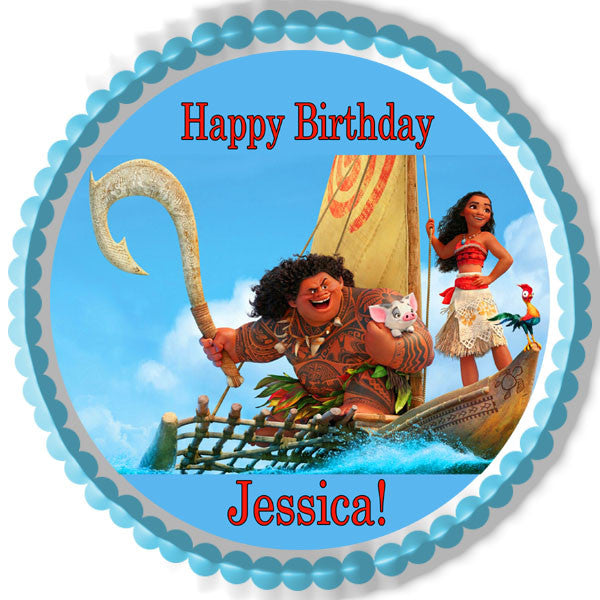 Moana (Nr2) - Edible Cake Topper OR Cupcake Topper, Decor