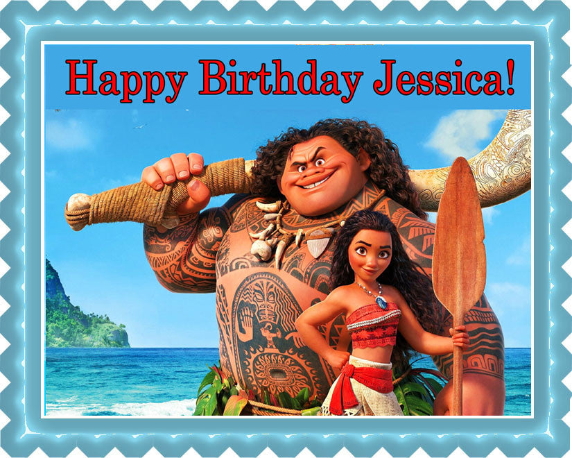 Moana (Nr3) - Edible Birthday Cake Topper OR Cupcake Topper, Decor