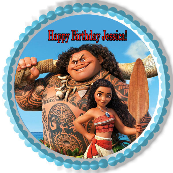 Moana (Nr3) - Edible Birthday Cake Topper OR Cupcake Topper, Decor