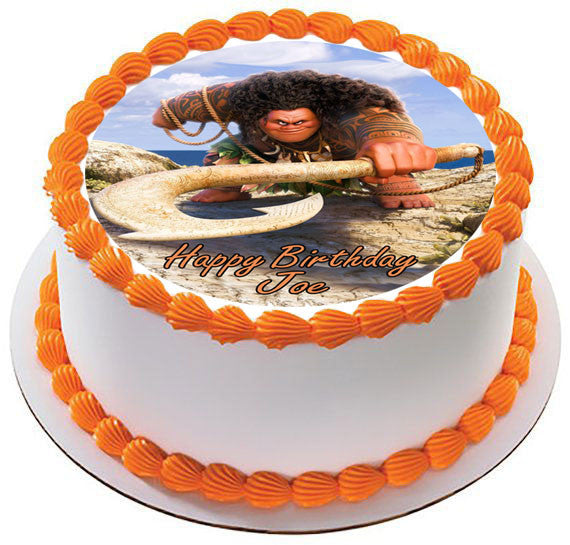 Moana (Nr4) - Maui Edible Birthday Cake Topper OR Cupcake Topper, Decor