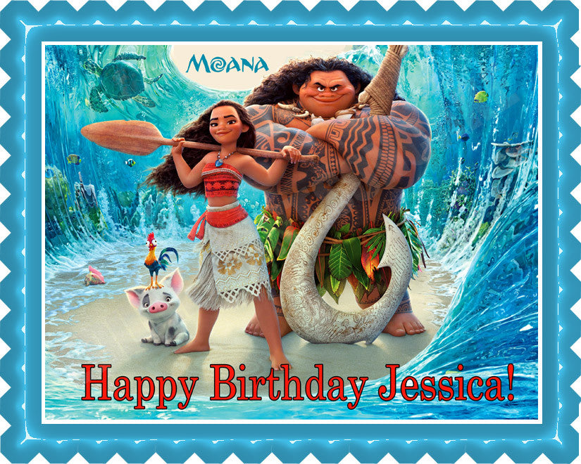 Moana - Edible Cake Topper OR Cupcake Topper, Decor