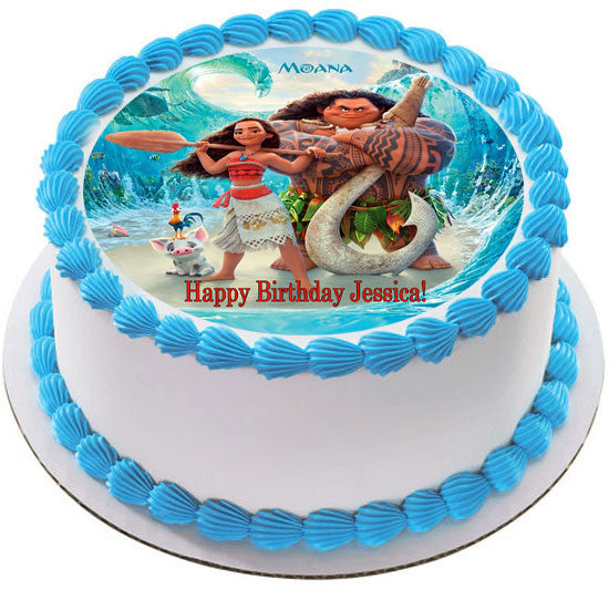Moana - Edible Cake Topper OR Cupcake Topper, Decor