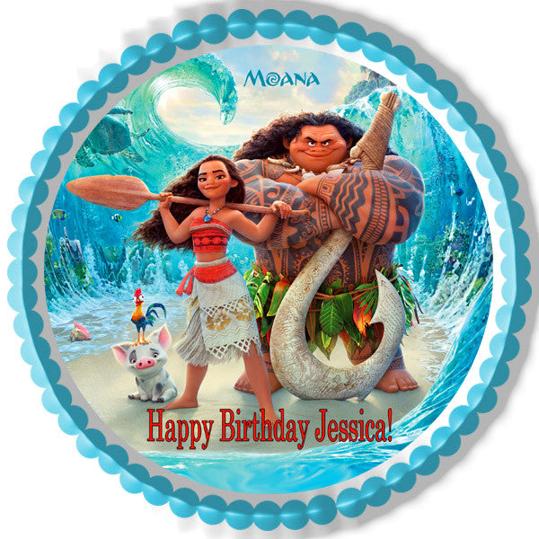 Moana - Edible Cake Topper OR Cupcake Topper, Decor