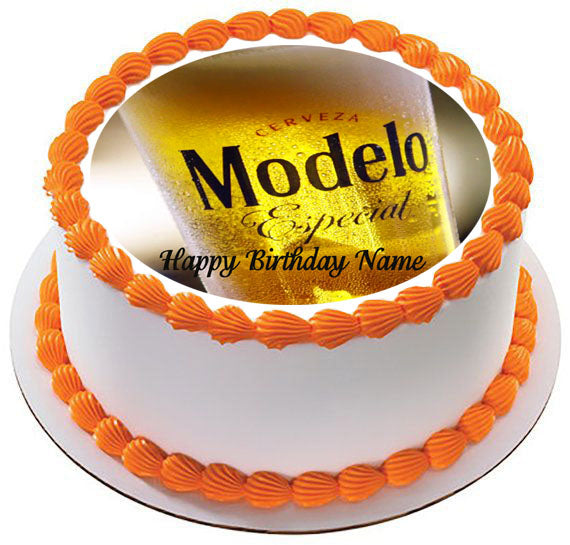 Modelo beer (Nr2) - Edible Cake Topper OR Cupcake Topper, Decor