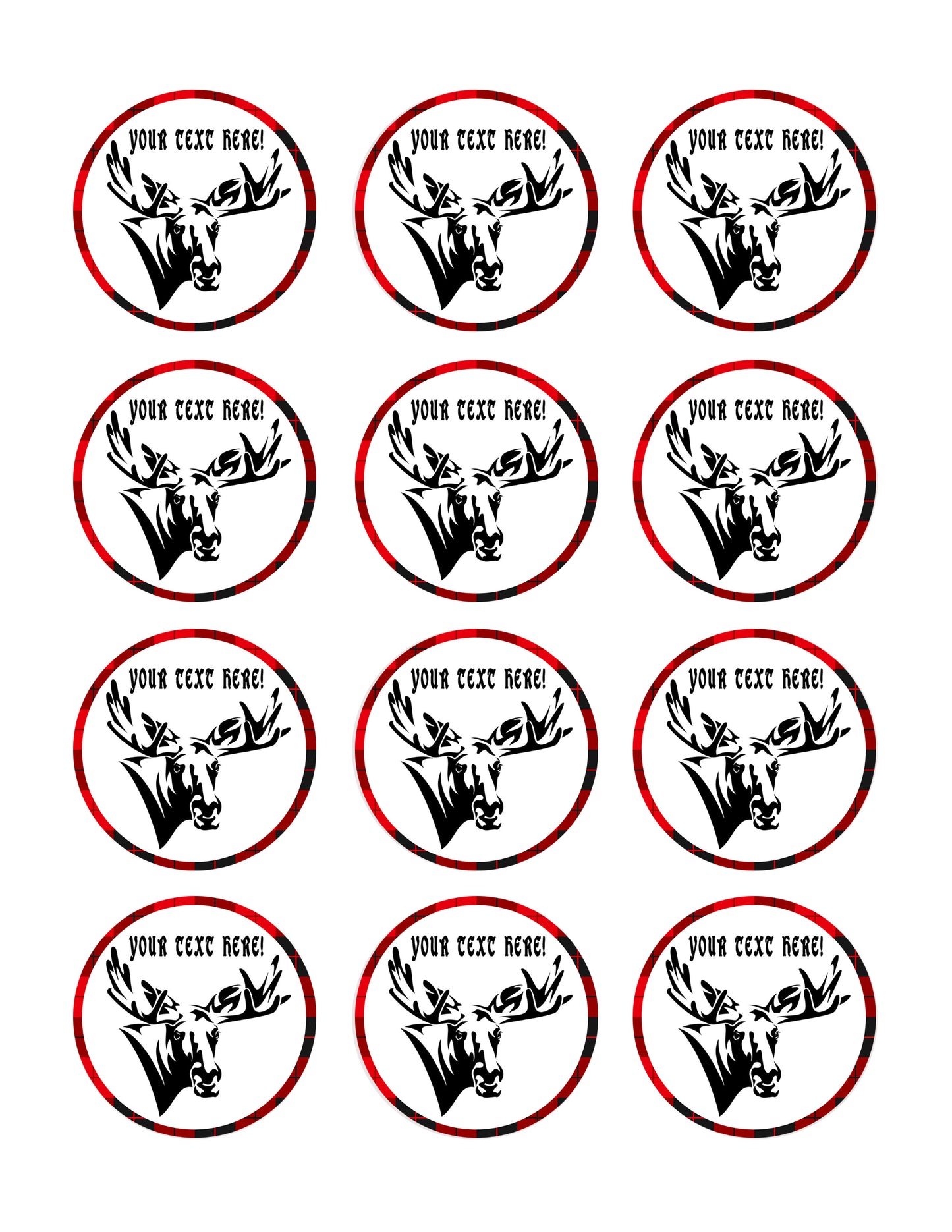 Moose - Edible Cake Topper OR Cupcake Topper, Decor