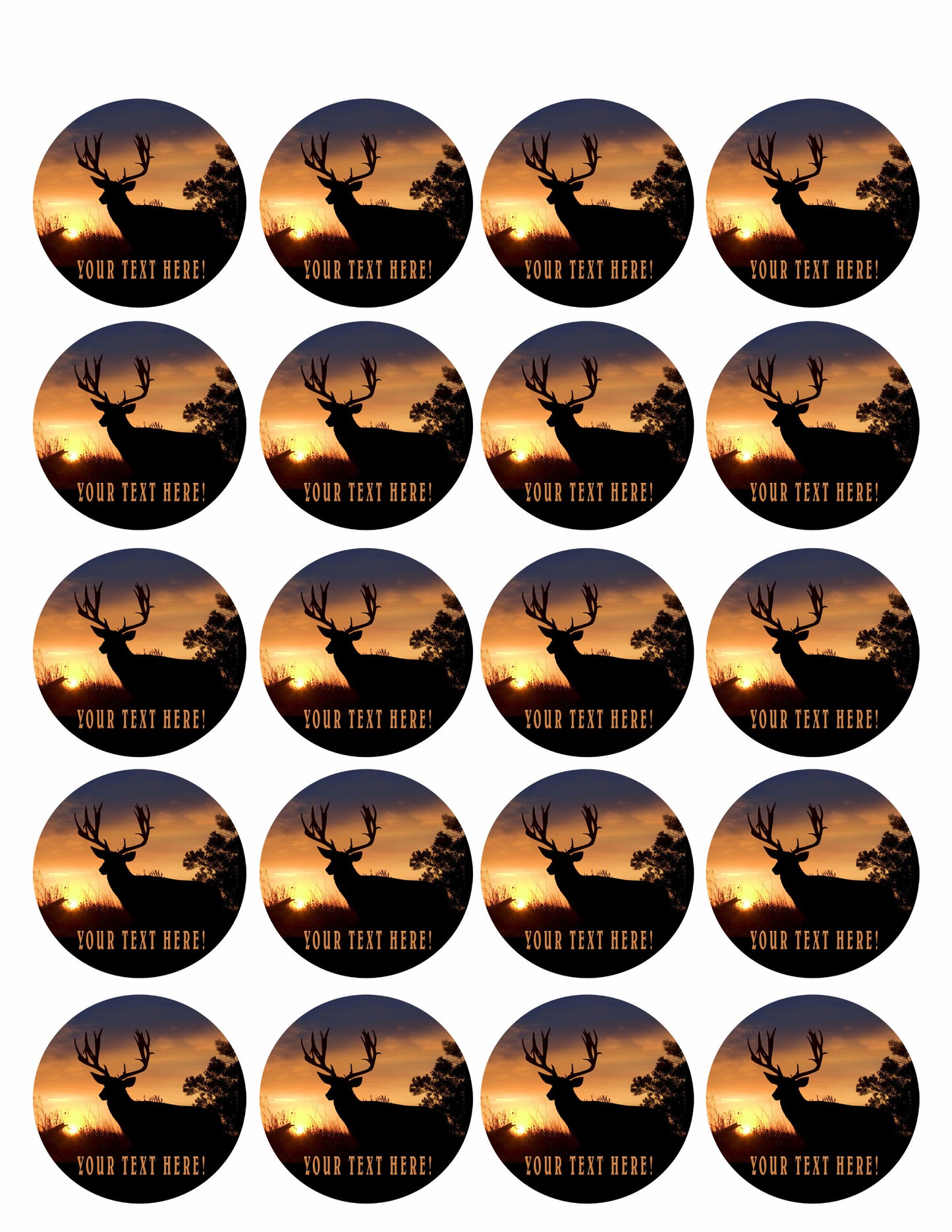 Moose (Nr2) - Edible Cake Topper OR Cupcake Topper, Decor