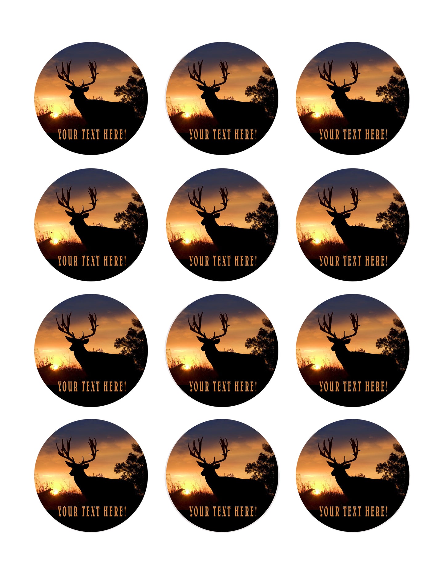 Moose (Nr2) - Edible Cake Topper OR Cupcake Topper, Decor