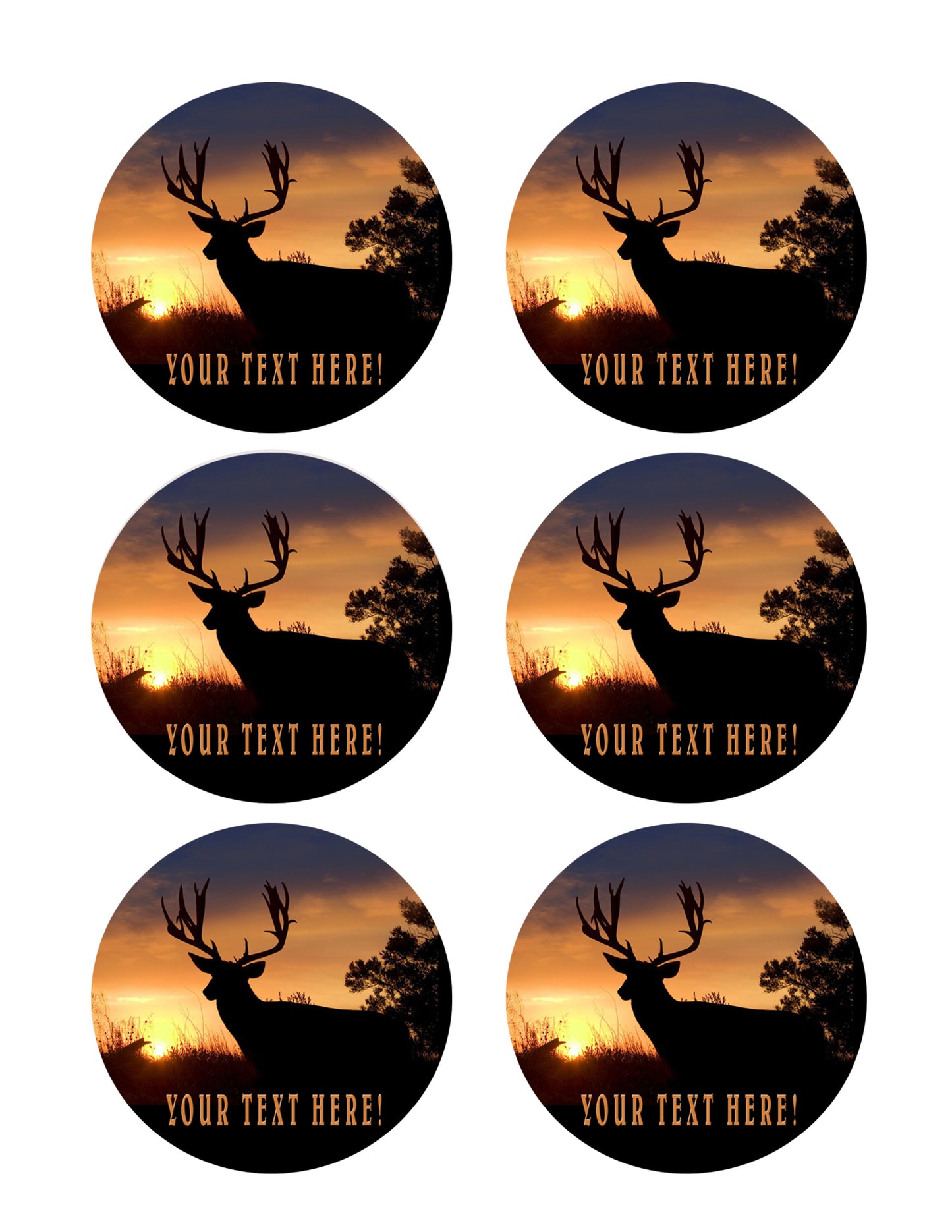 Moose (Nr2) - Edible Cake Topper OR Cupcake Topper, Decor