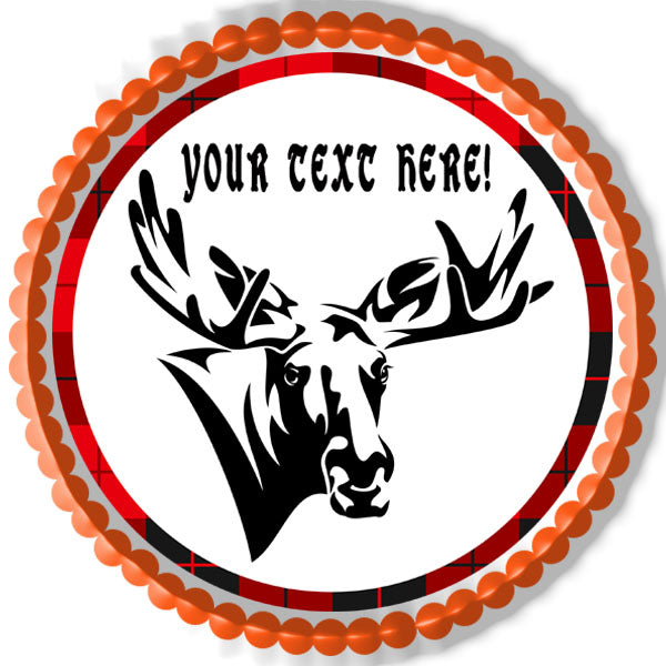 Moose - Edible Cake Topper OR Cupcake Topper, Decor