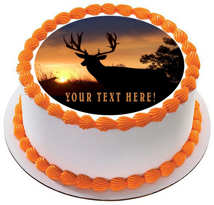 Moose (Nr2) - Edible Cake Topper OR Cupcake Topper, Decor