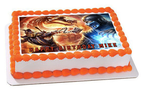 Mortal Kombat 2 Edible Birthday Cake Topper OR Cupcake Topper, Decor - Edible Prints On Cake (Edible Cake &Cupcake Topper)