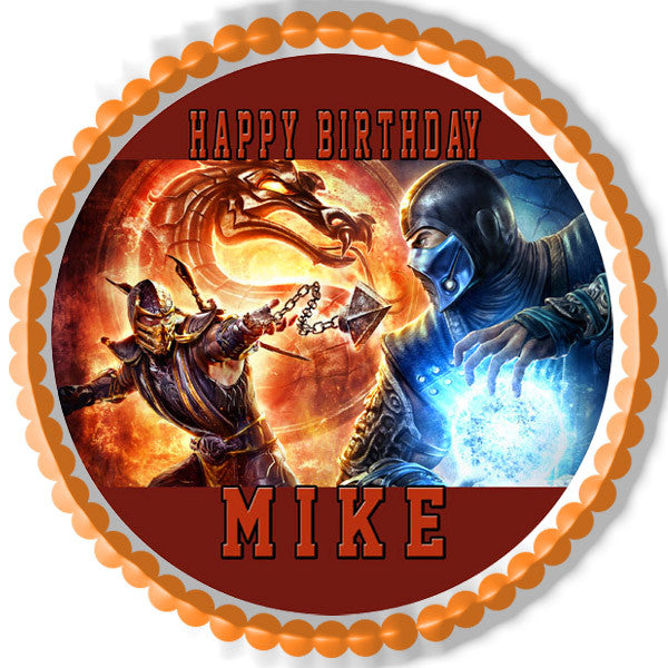 Mortal Kombat 2 Edible Birthday Cake Topper OR Cupcake Topper, Decor - Edible Prints On Cake (Edible Cake &Cupcake Topper)