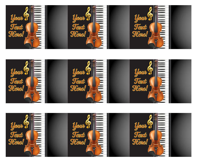 Music Instruments - Edible Cake Topper, Cupcake Toppers, Strips